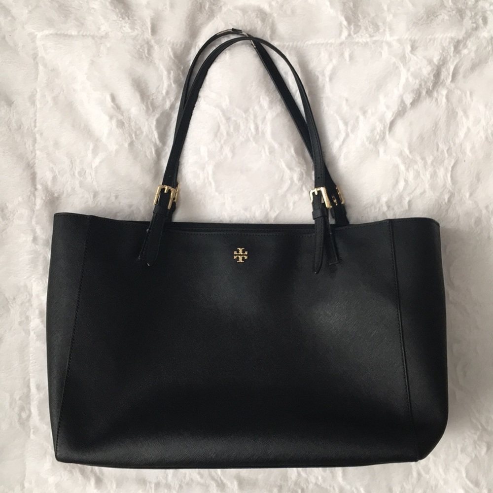 TORY BURCH York buckle tote black